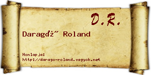 Daragó Roland névjegykártya